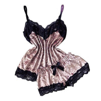 Sexy Lingerie Set Velvet Sleepwear