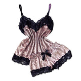 Sexy Lingerie Set Velvet Sleepwear