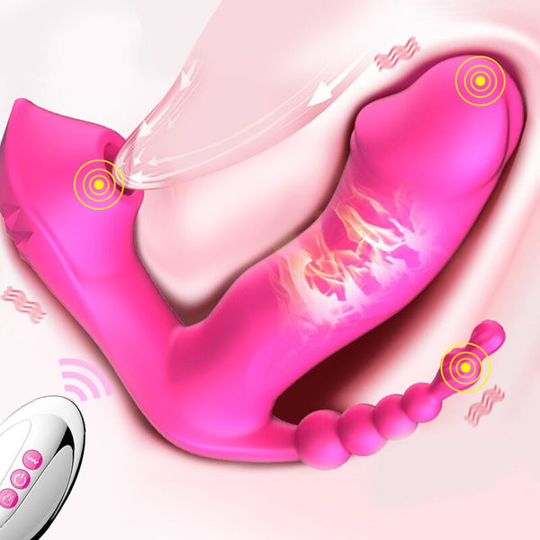 3 IN 1 Sucking Vibrator 7 Mode Stimulator  Erotic Sex Toys for Women