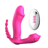 3 IN 1 Sucking Vibrator 7 Mode Stimulator  Erotic Sex Toys for Women